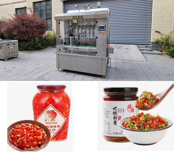 星火辣椒醬灌裝機(jī)廠房設(shè)備實(shí)拍圖