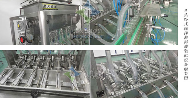 全自動(dòng)6頭醬料灌裝機(jī)