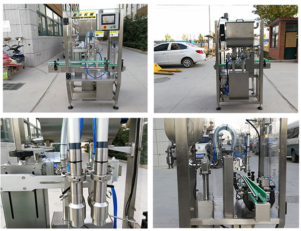 星火全自動(dòng)辣椒醬灌裝機(jī)廠房設(shè)備細(xì)節(jié)實(shí)拍圖