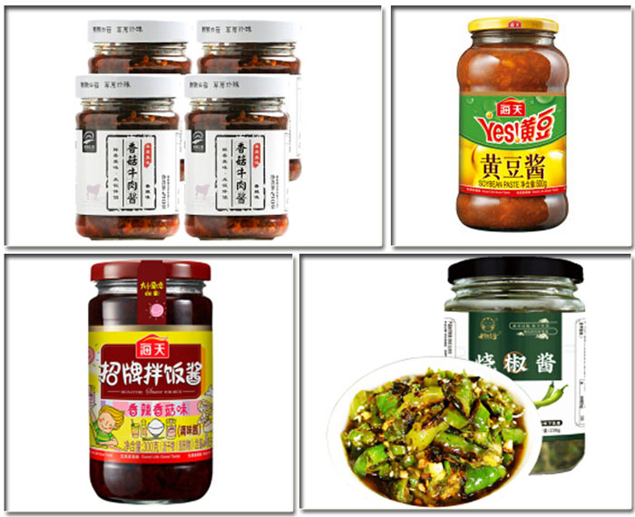 瓶裝醬料灌裝機設備-醬料灌裝旋蓋設備生產(chǎn)線樣品展示